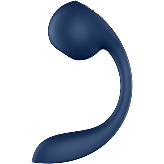 SATISFYER - PRO+ WAVE 4 STIMULATEUR POINT G ET IMPULSION D'AIR APPLICATION GRATUITE BLEU FONCÉ SATISFYER AIR PULSE