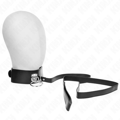 KINK - LAISSE CLOUTÉE 116 CM COLLIER AVEC SANGLE EN CUIR 50 X 5 CM KINK COLLAR & GAG