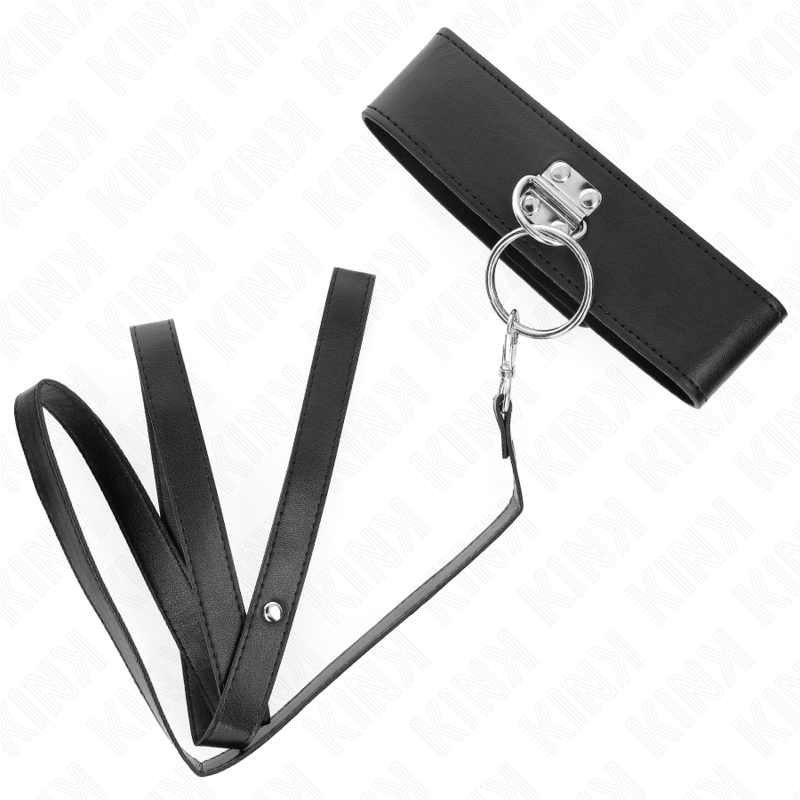KINK - LAISSE CLOUTÉE 116 CM COLLIER AVEC SANGLE EN CUIR 50 X 5 CM KINK COLLAR & GAG