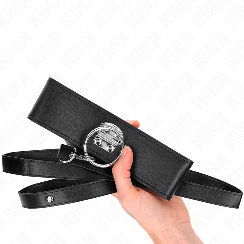 KINK - LAISSE CLOUTÉE 116 CM COLLIER AVEC SANGLE EN CUIR 50 X 5 CM KINK COLLAR & GAG