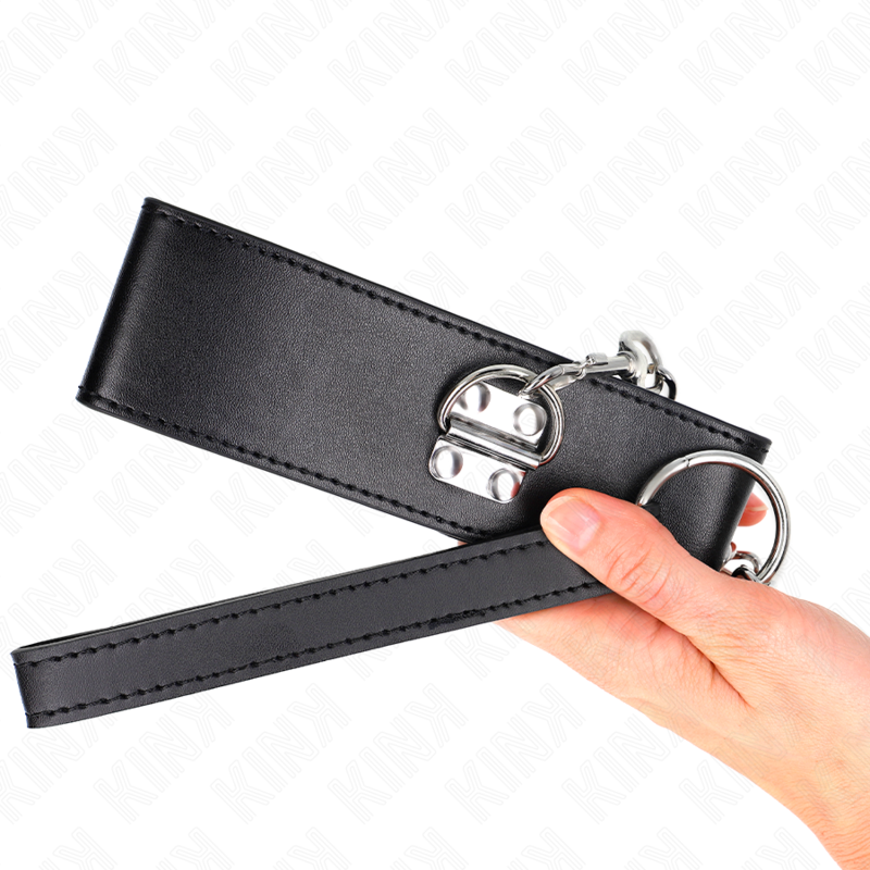KINK - COLLIER AVEC CEINTURE 65 CM AVEC LARGE BRACELET NOIR AJUSTABLE 33,5-41 CM X 5 CM KINK COLLAR & GAG