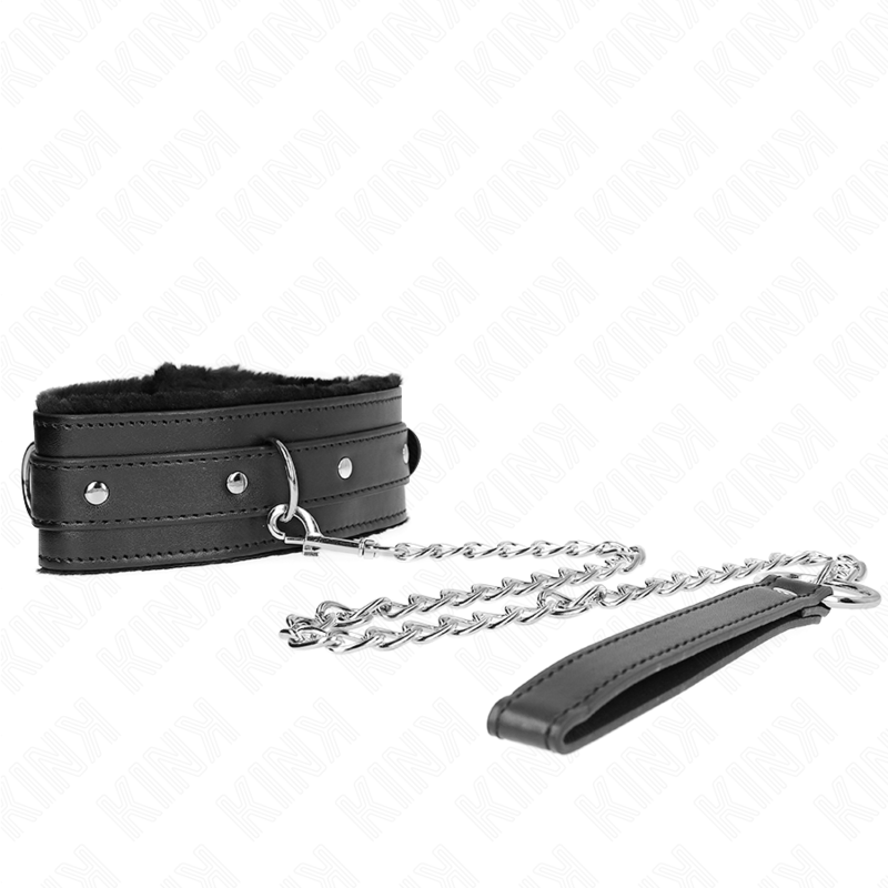 KINK - COLLIER AVEC LAISSE 65 CM AVEC RESTRICTIONS NOIR 36-42 CM X 5,5 CM KINK COLLAR & GAG