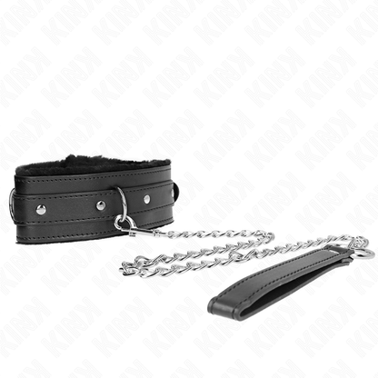 KINK - COLLIER AVEC LAISSE 65 CM AVEC RESTRICTIONS NOIR 36-42 CM X 5,5 CM KINK COLLAR & GAG