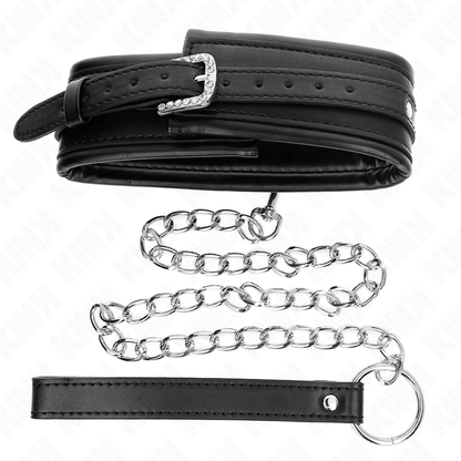 KINK - COLLIER AVEC BRACELET À BOUCLE BRILLANTE 65 CM 48,5 CM X 5,3 CM KINK COLLAR & GAG