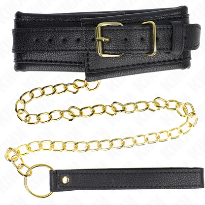 KINK - COLLIER AVEC BRACELET IMITATION CUIR ÉPONGE MODÈLE 1 RÉGLABLE 37-54 CM X 3 CM KINK COLLAR & GAG