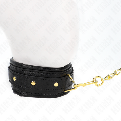 KINK - COLLIER AVEC BRACELET IMITATION CUIR ÉPONGE MODÈLE 1 RÉGLABLE 37-54 CM X 3 CM KINK COLLAR & GAG