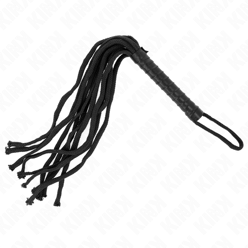 KINK - FOUET CORDE NOIRE 56 CM KINK IMPACT & TOUCH