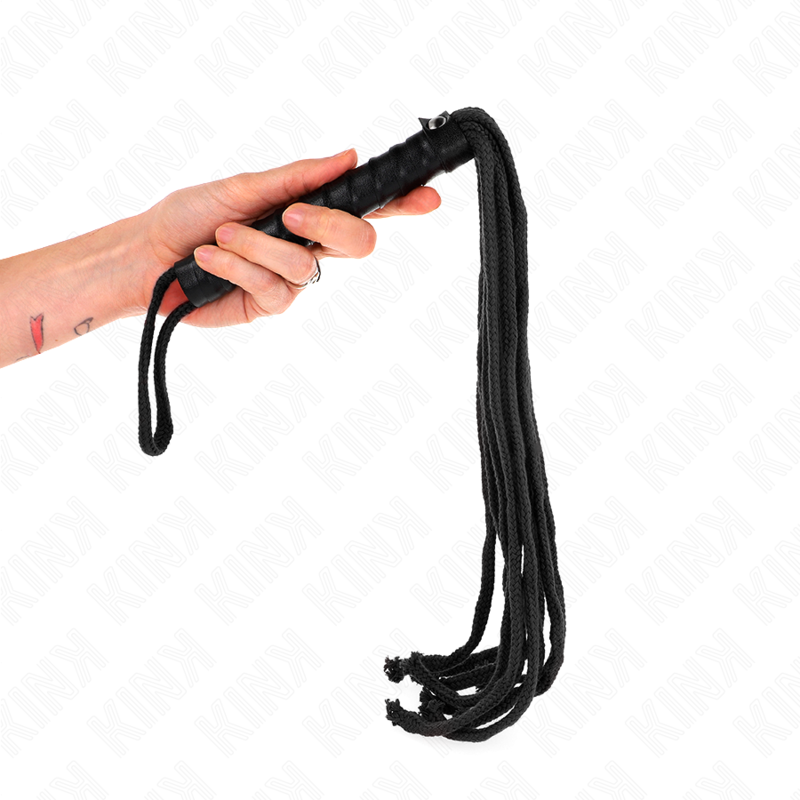 KINK - FOUET CORDE NOIRE 56 CM KINK IMPACT & TOUCH
