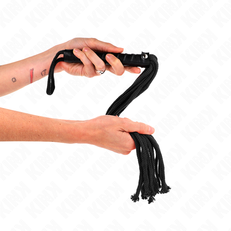 KINK - FOUET CORDE NOIRE 56 CM KINK IMPACT & TOUCH