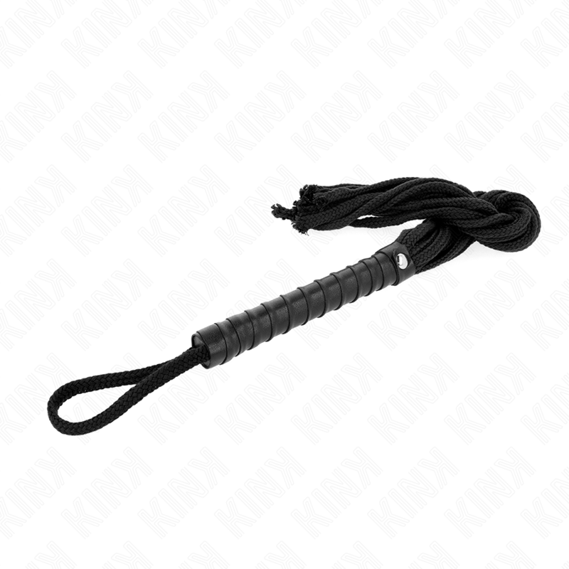 KINK - FOUET CORDE NOIRE 56 CM KINK IMPACT & TOUCH