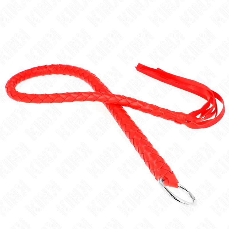 KINK - FOUET SERPENT AVEC ANNEAU ROUGE 65 CM KINK IMPACT & TOUCH