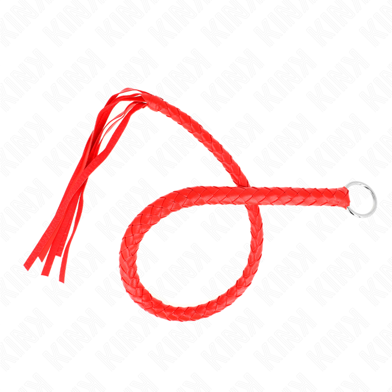 KINK - FOUET SERPENT AVEC ANNEAU ROUGE 65 CM KINK IMPACT & TOUCH