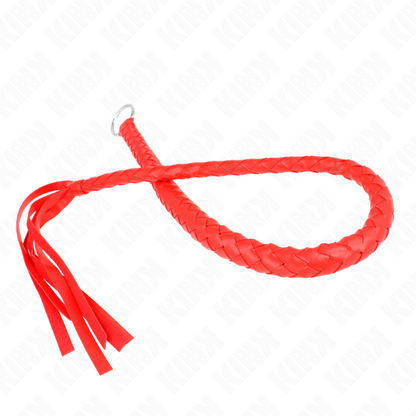 KINK - FOUET SERPENT AVEC ANNEAU ROUGE 65 CM KINK IMPACT & TOUCH