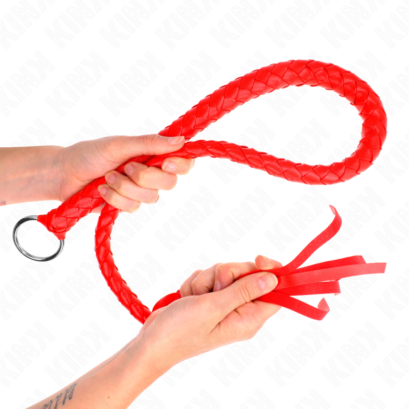 KINK - FOUET SERPENT AVEC ANNEAU ROUGE 65 CM KINK IMPACT & TOUCH