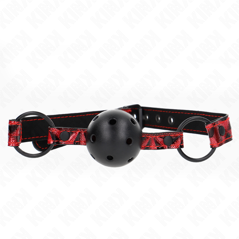 KINK - BOULE MOTIF DIAMANT 4,5 CM GAG MODÈLE 2 64,5 CM RÉGLABLE 42-60 CM KINK COLLAR & GAG