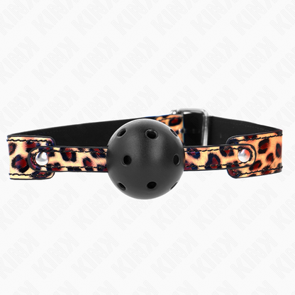 KINK - BALLE RESPIRANTE LÉOPARD 4,5 CM BAG 65 x 2,5 CM KINK COLLAR & GAG