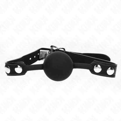 KINK - MODÈLE 1 BILLE EN SILICONE 4 CM BAG AVEC SERRURE 60 x 2 CM KINK COLLAR & GAG