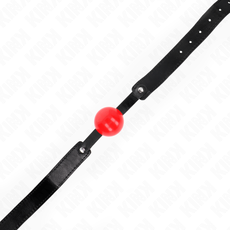 KINK - BALLE TPE SOUPLE 4 CM GAG MODÈLE 1 66 x 2,5 CM RÉGLABLE 41-61 CM KINK COLLAR & GAG