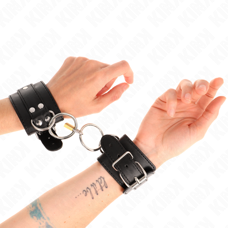 KINK - APPAREILS-POIGNETS VERROUILLÉS PAR JOINT TORIQUE NOIR RÉGLABLE 20-28 CM X 5,5 CM KINK WRIST RESTRAINT