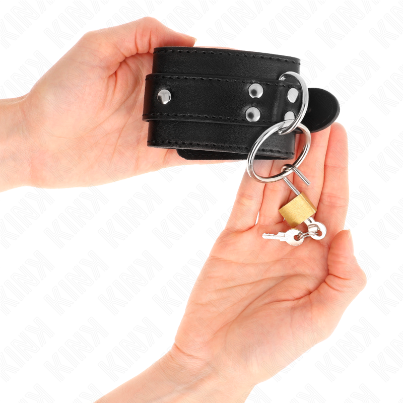 KINK - APPAREILS-POIGNETS VERROUILLÉS PAR JOINT TORIQUE NOIR RÉGLABLE 20-28 CM X 5,5 CM KINK WRIST RESTRAINT