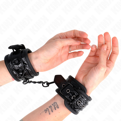 KINK - APPUI-POIGNETS MOTIF DIAMANT NOIR AJUSTABLE 17-26 CM X 5,5 CM KINK WRIST RESTRAINT