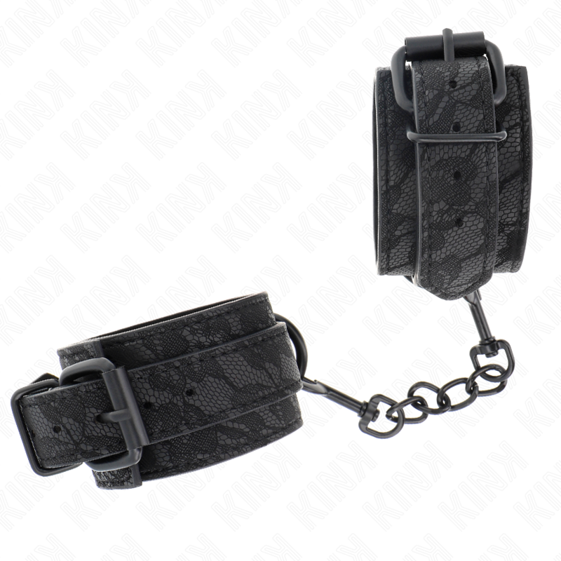 KINK - POIGNETS RECOUVERTS DE DENTELLE FONCÉE RÉGLABLE NOIR 19-26 CM KINK WRIST RESTRAINT