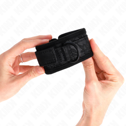 KINK - POIGNETS RECOUVERTS DE DENTELLE FONCÉE NÉOPRÈNE AJUSTABLE NOIR 20-29 CM X 5 CM KINK WRIST RESTRAINT