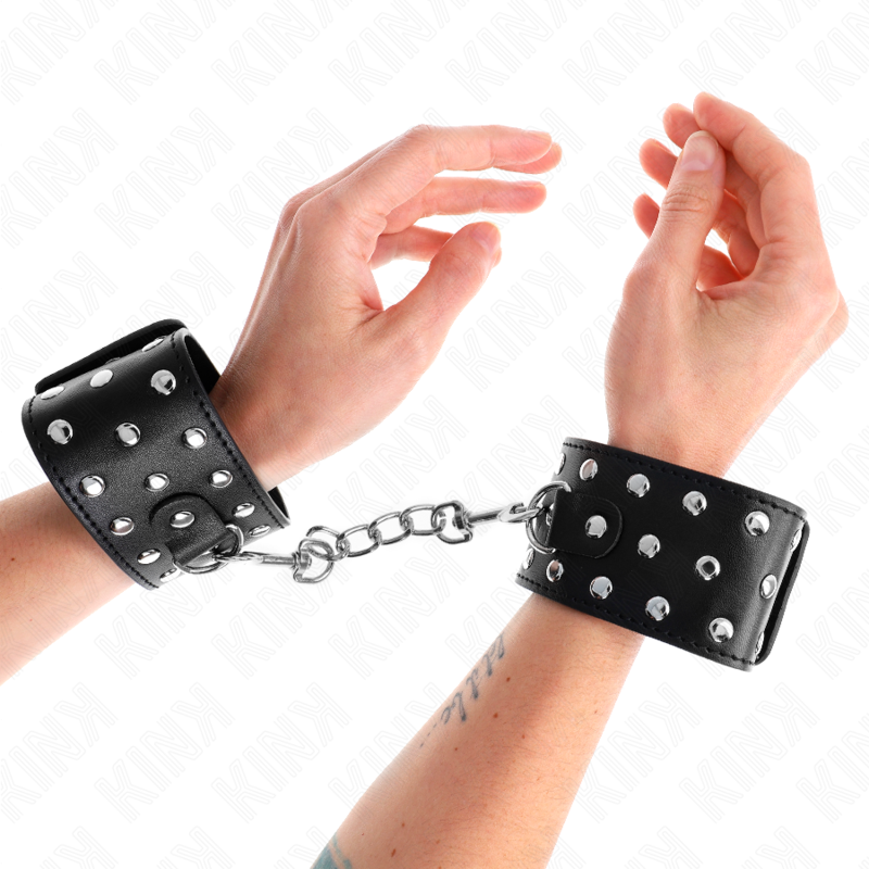 KINK - RETENUES-POIGNETS PUNK RÉGLABLES 19-24 CM X 5,5 CM KINK WRIST RESTRAINT