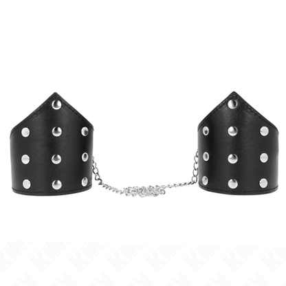 KINK - BRACELETS STYLE POINT NOIR AVEC CHAÎNE RÉGLABLE 17-23 CM X 8,5 CM KINK WRIST RESTRAINT