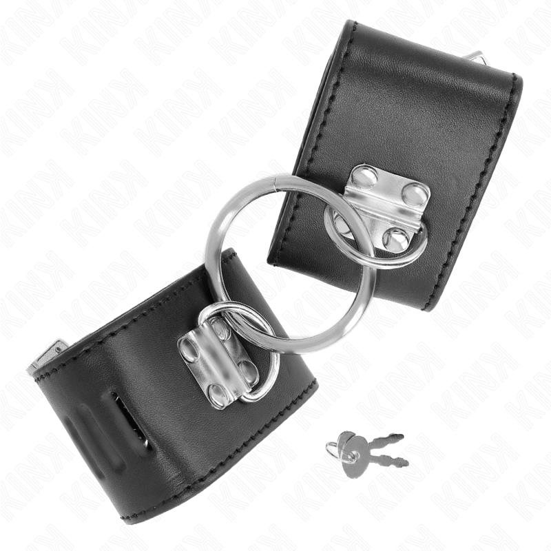KINK - APPUI-POIGNETS FIXES AVEC ANNEAU ET FERMETURE PAR CADENAS NOIR AJUSTABLE 16-23 CM X 5,5 CM KINK WRIST RESTRAINT