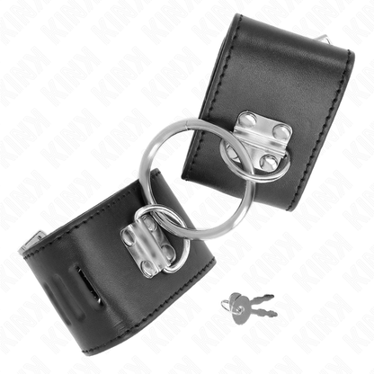 KINK - APPUI-POIGNETS FIXES AVEC ANNEAU ET FERMETURE PAR CADENAS NOIR AJUSTABLE 16-23 CM X 5,5 CM KINK WRIST RESTRAINT