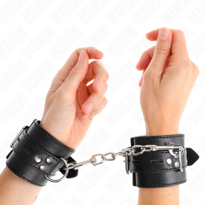 KINK - APPUI-POIGNETS NOIR AVEC CEINTURE NOIRE RÉGLABLE 17-28 CM X 6 CM KINK WRIST RESTRAINT