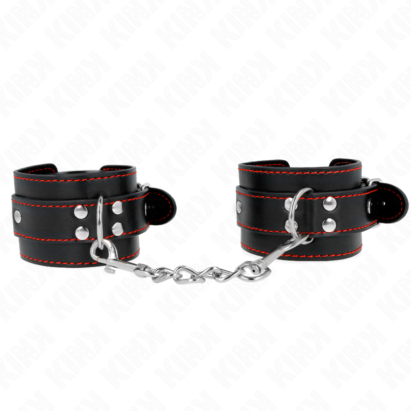 KINK - APPUI-POIGNETS NOIR AVEC DOUBLURE ROUGE RÉGLABLE 20-28 CM X 5,5 CM KINK WRIST RESTRAINT