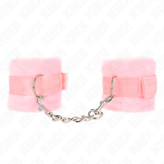 KINK - MANCHETTES DÉBUTANT EN FOURRURE ROSE 30 X 7 CM KINK WRIST RESTRAINT