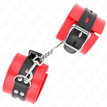 KINK - APPUI-POIGNETS ROUGE AVEC CEINTURE NOIRE RÉGLABLE 17-28 CM X 6 CM KINK WRIST RESTRAINT