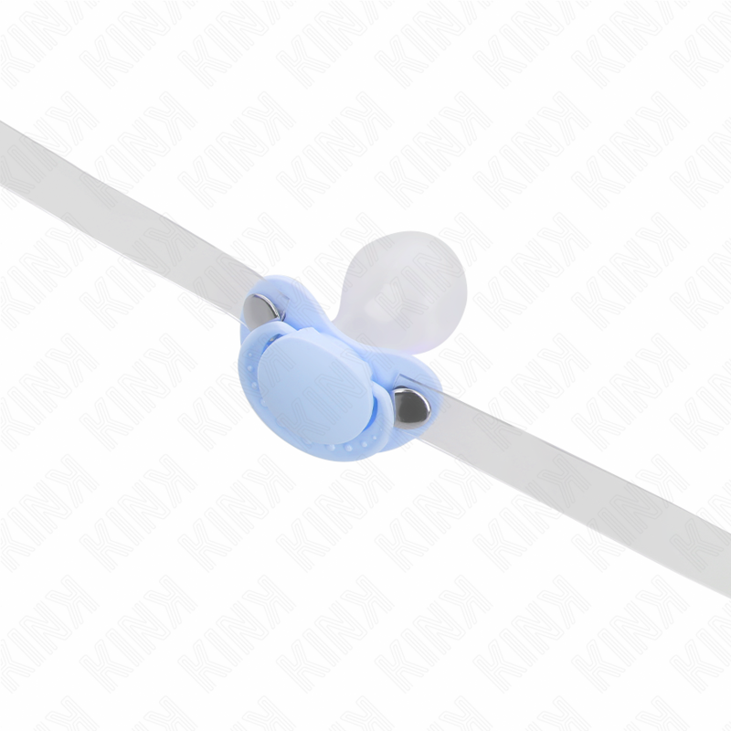 KINK - GAG EN FORME DE SUCETTE BLEU CLAIR 5,5 x 4 CM AJUSTABLE 43-60 CM KINK COLLAR & GAG