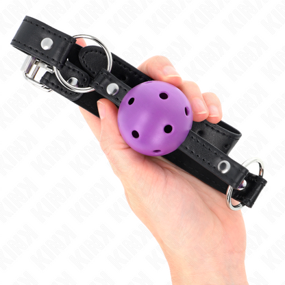 KINK - BALLE CREUSE DURE VIOLET 4,5 CM BAG 63,5 X 2 CM KINK COLLAR & GAG