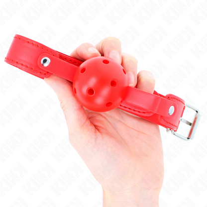 KINK - BALLE RESPIRANTE ROUGE 4,5 CM BAG 65 x 2,5 CM KINK COLLAR & GAG