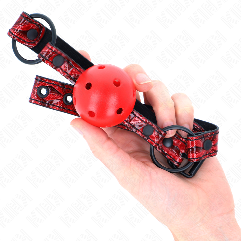 KINK - BOULE MOTIF DIAMANT 4,5 CM GAG MODÈLE 1 64,5 CM RÉGLABLE 42-60 CM KINK COLLAR & GAG