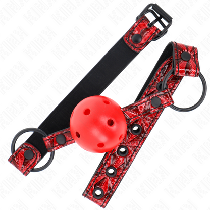 KINK - BOULE MOTIF DIAMANT 4,5 CM GAG MODÈLE 1 64,5 CM RÉGLABLE 42-60 CM KINK COLLAR & GAG
