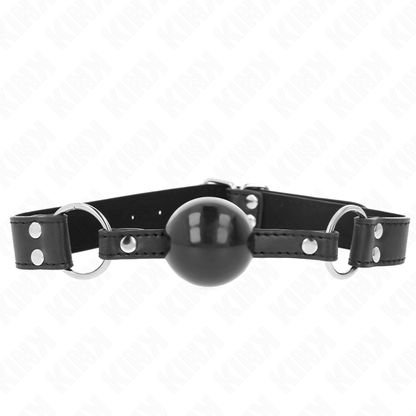 KINK - BÂTON BILLE SOUPLE ET SOLIDE 4 CM AVEC SANGLE EN CUIR 62 x 2,5 CM RÉGLABLE 42-58 CM KINK COLLAR & GAG