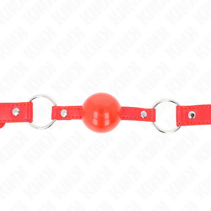 KINK - BÂILLON TPE BALLE 4 CM AVEC ROJO LOCK 60 x 2 CM KINK COLLAR & GAG