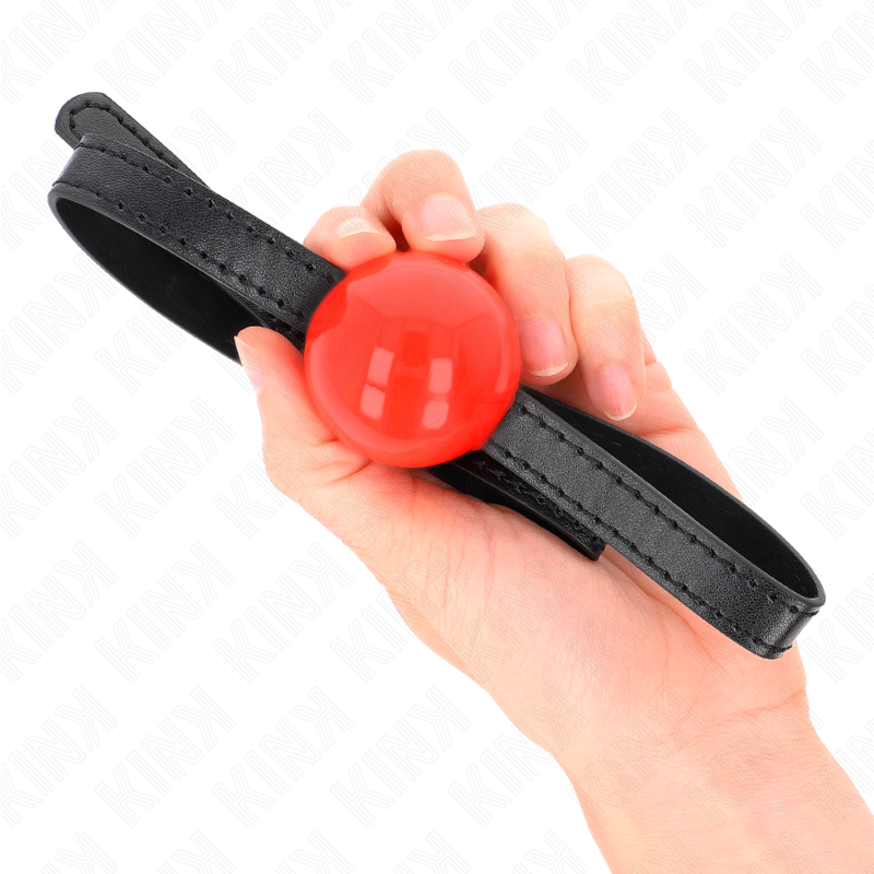 KINK - BALLE SOLIDE SIMPLE ROUGE 4 CM BAG 65 x 1,5 CM KINK COLLAR & GAG