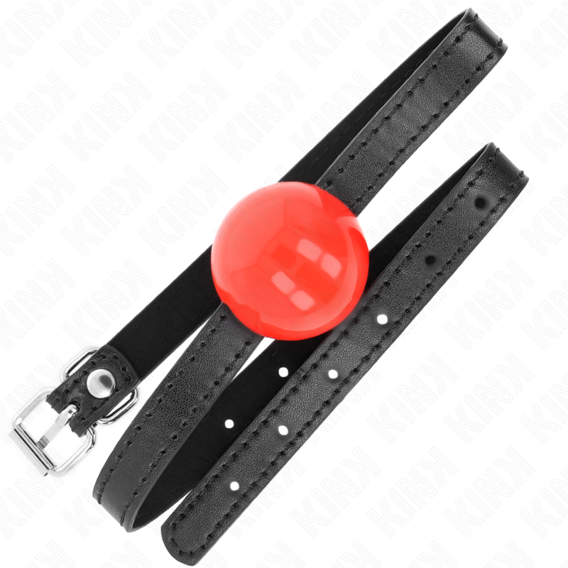 KINK - BALLE SOLIDE SIMPLE ROUGE 4 CM BAG 65 x 1,5 CM KINK COLLAR & GAG