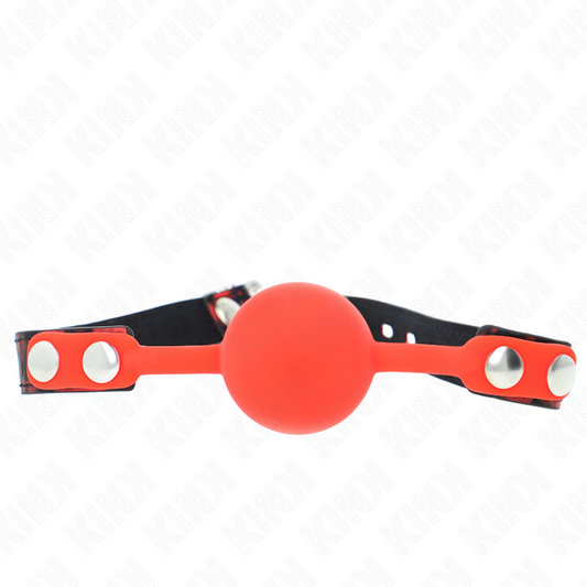 KINK - MODÈLE 2 BILLE EN SILICONE 4 CM BAG AVEC SERRURE 60 x 2 CM KINK COLLAR & GAG