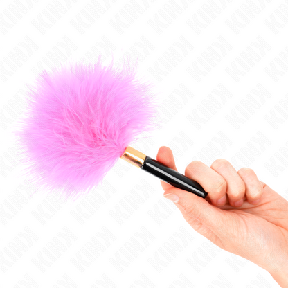 KINK - PLUMES TICKLE EN MÉTAL DORÉ FUCHSIA 18 CM KINK IMPACT & TOUCH