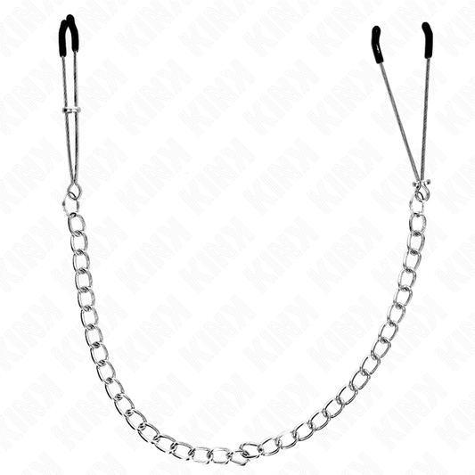KINK - PINCES À TÉLÉPHONE FINES AVEC CHAÎNE ÉPAISSE 30 CM KINK NIPPLE GRIP