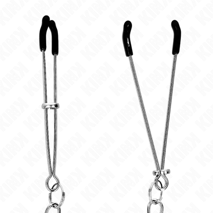 KINK - PINCES À TÉLÉPHONE FINES AVEC CHAÎNE ÉPAISSE 30 CM KINK NIPPLE GRIP