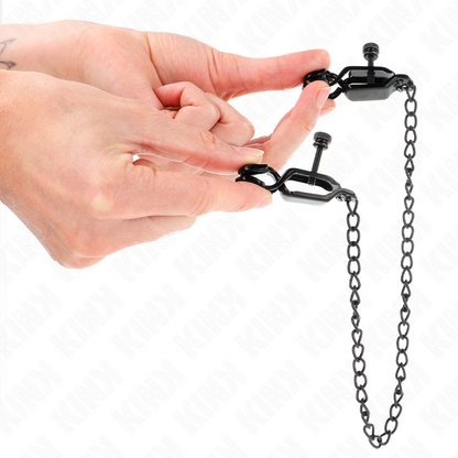 KINK - PINCES À METELLES CHAÎNE PLATE NOIR 30 CM KINK NIPPLE GRIP