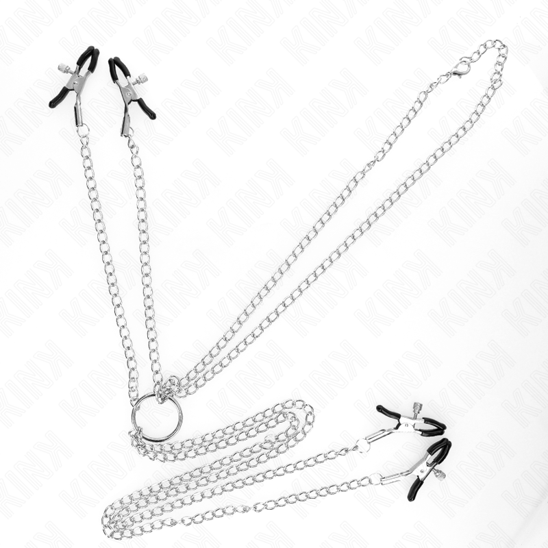 KINK - 4 PINCES À MATELONS ET CLITO RÉGLABLES ARGENT KINK NIPPLE GRIP